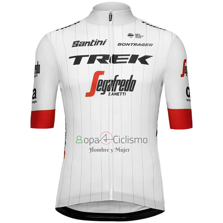 Trek Segafrojoo Ropa Ciclismo Culotte Corto 2018 Mangas Cortas Tour DE Francia Blanco Rojo
